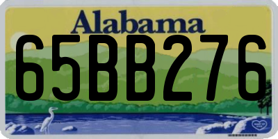 AL license plate 65BB276