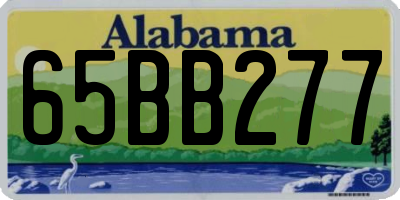 AL license plate 65BB277