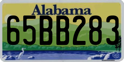 AL license plate 65BB283