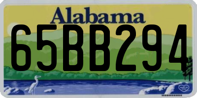 AL license plate 65BB294