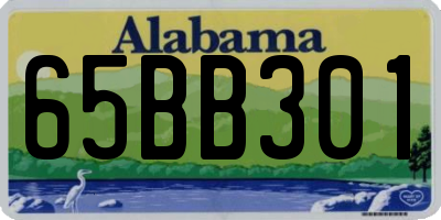 AL license plate 65BB301