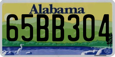 AL license plate 65BB304