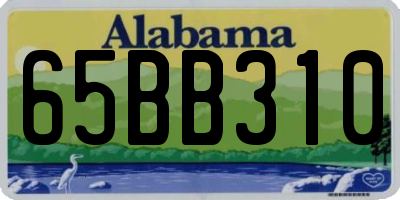 AL license plate 65BB310