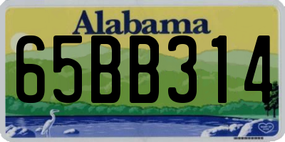 AL license plate 65BB314