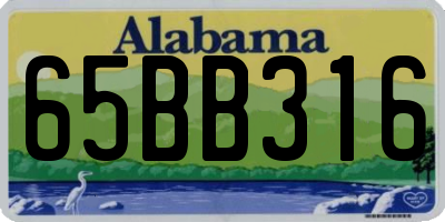 AL license plate 65BB316