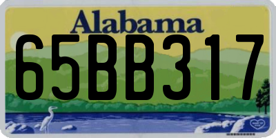 AL license plate 65BB317