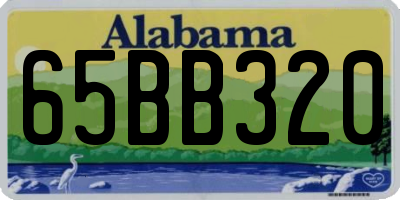AL license plate 65BB320