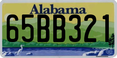 AL license plate 65BB321