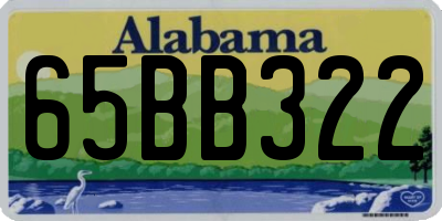 AL license plate 65BB322