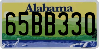 AL license plate 65BB330