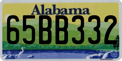 AL license plate 65BB332