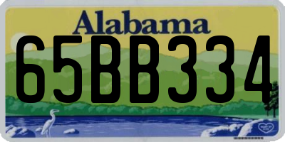 AL license plate 65BB334