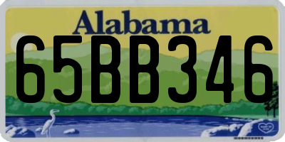 AL license plate 65BB346