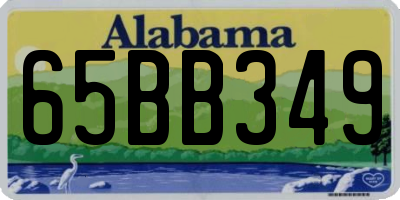 AL license plate 65BB349
