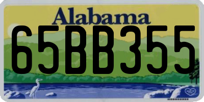 AL license plate 65BB355
