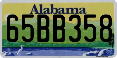 AL license plate 65BB358