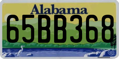 AL license plate 65BB368