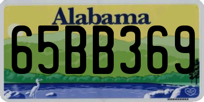 AL license plate 65BB369