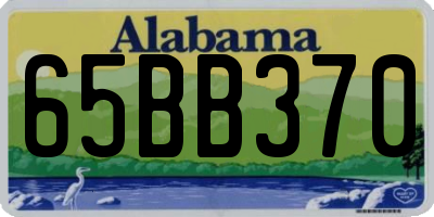 AL license plate 65BB370