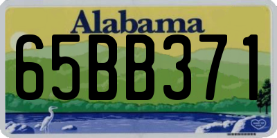 AL license plate 65BB371
