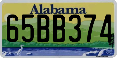 AL license plate 65BB374