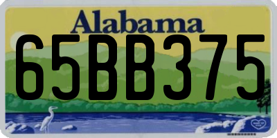 AL license plate 65BB375