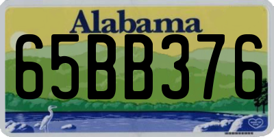 AL license plate 65BB376
