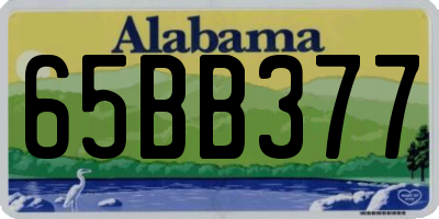 AL license plate 65BB377