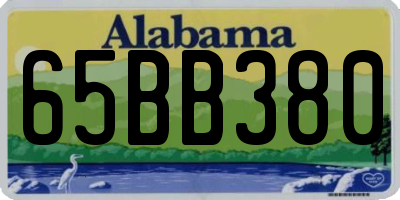 AL license plate 65BB380