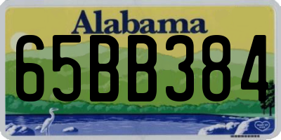 AL license plate 65BB384