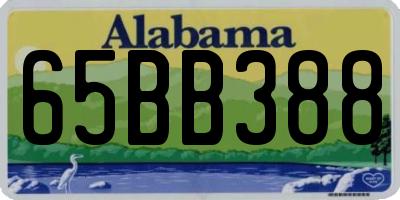 AL license plate 65BB388