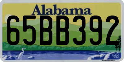 AL license plate 65BB392