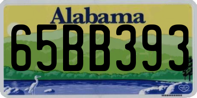 AL license plate 65BB393