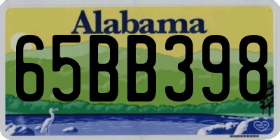 AL license plate 65BB398