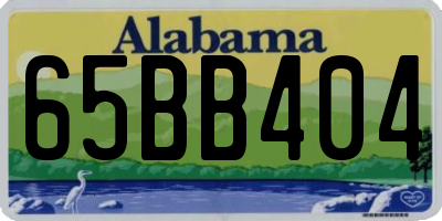 AL license plate 65BB404