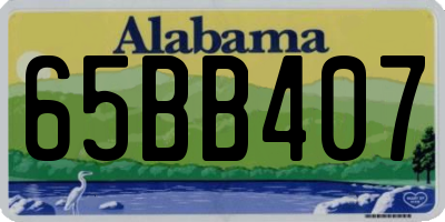 AL license plate 65BB407