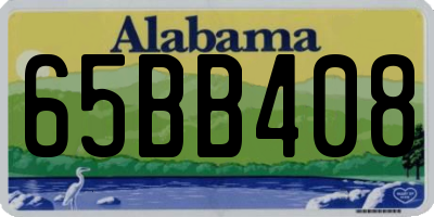 AL license plate 65BB408