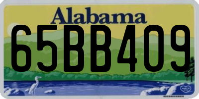 AL license plate 65BB409