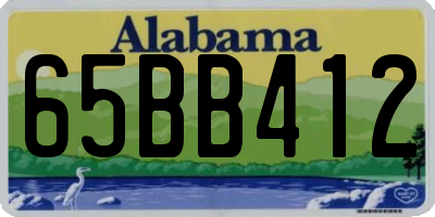 AL license plate 65BB412