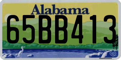 AL license plate 65BB413