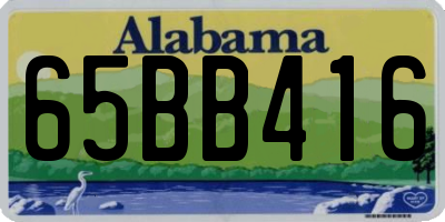 AL license plate 65BB416