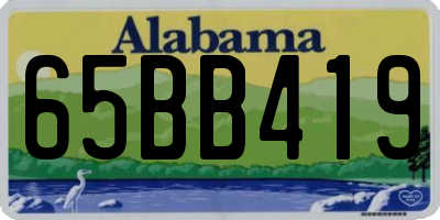 AL license plate 65BB419