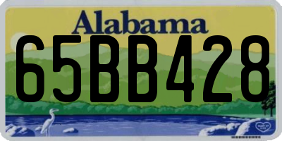 AL license plate 65BB428