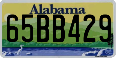 AL license plate 65BB429