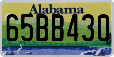 AL license plate 65BB430