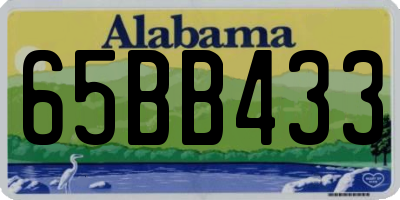 AL license plate 65BB433