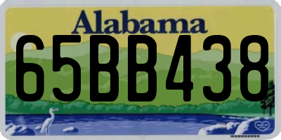 AL license plate 65BB438