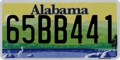 AL license plate 65BB441