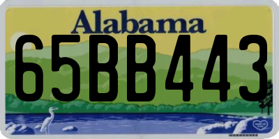 AL license plate 65BB443