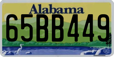 AL license plate 65BB449